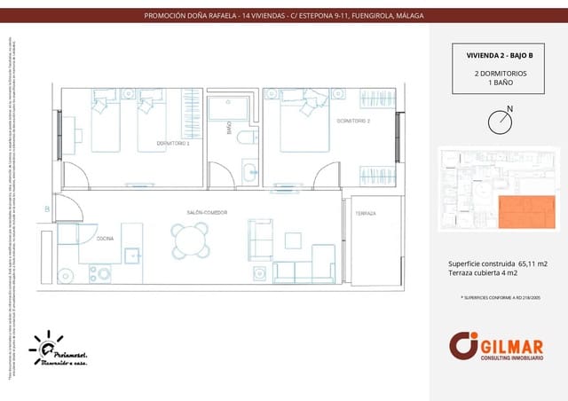 2 makuuhuone Asunto myytävänä paikassa Zona Puerto Deportivo, Fuengirola - 235 750 € (Ref: 9396768)