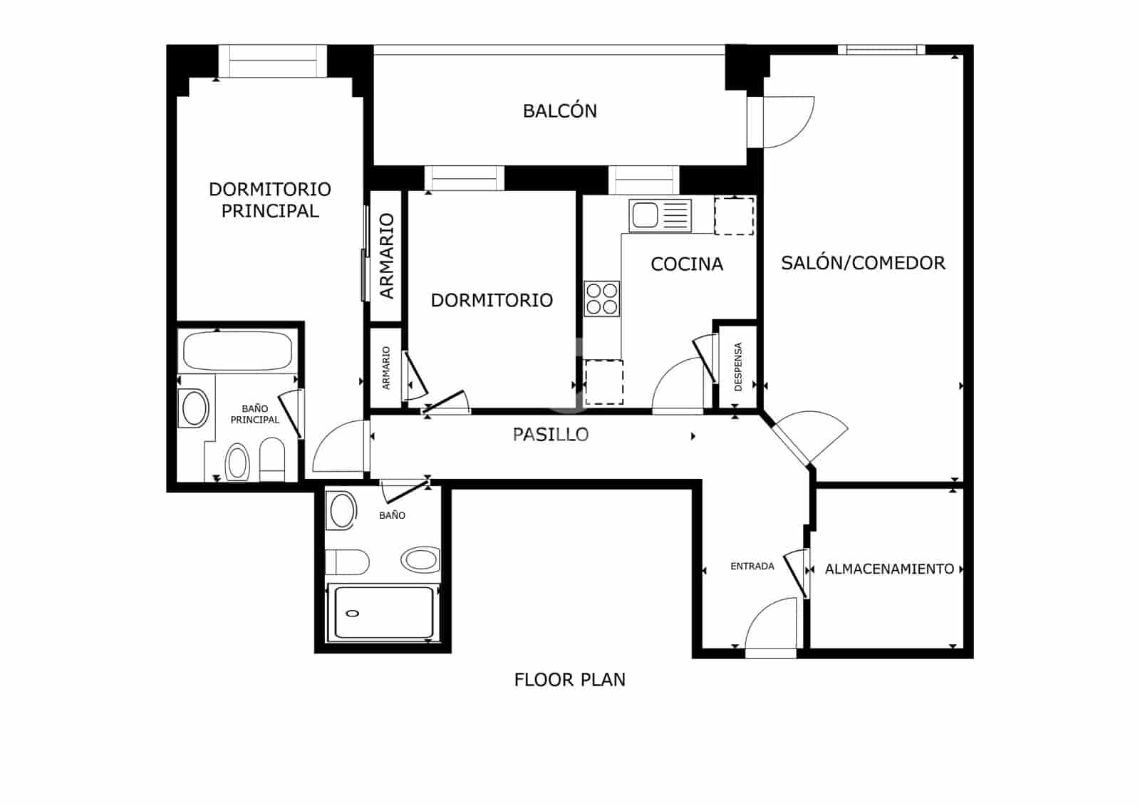 2 soverom Leilighet til salgs i Malaga by med svømmebasseng garasje - € 540 000 (Ref: 9412853)