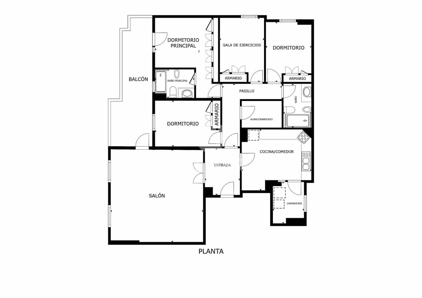 4 slaapkamer Flat te koop in Malaga stad met zwembad garage - € 1.990.000 (Ref: 9412857)