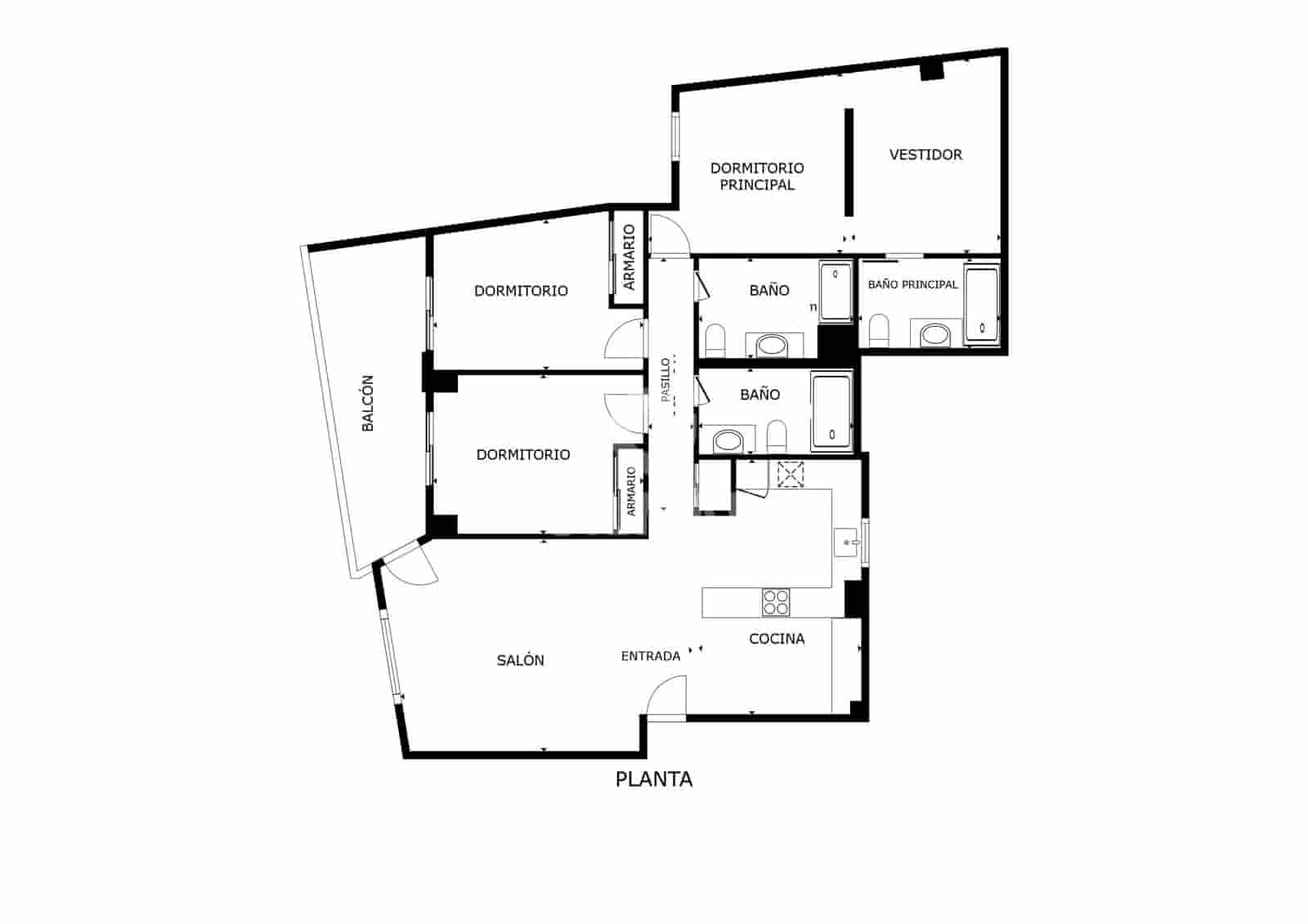 3 bedroom Flat for sale in Malaga city with garage - € 830,000 (Ref: 9413004)