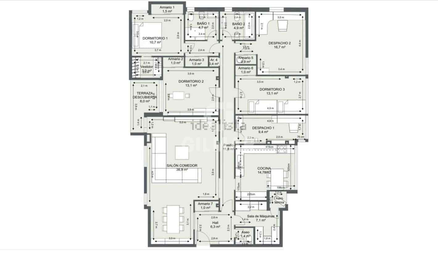 5 camera da letto Appartamento in vendita in Madrid citta con piscina garage - 1.330.000 € (Rif: 9782170)