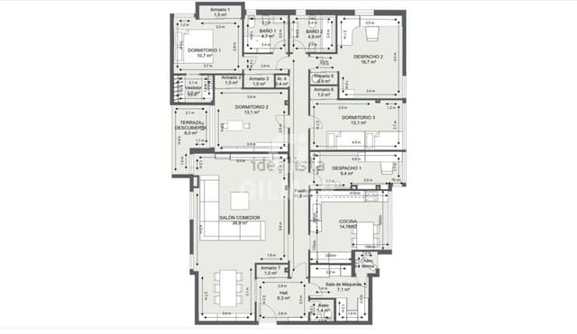 5 slaapkamer Flat te koop in La Paz, Madrid stad met zwembad garage - € 1.330.000 (Ref: 9782170)