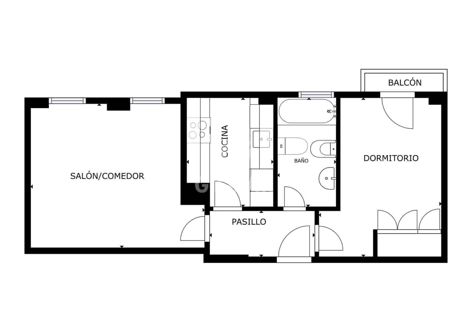 Piso de 1 habitación en Cádiz ciudad en venta con garaje - 280.000 € (Ref: 9816282)