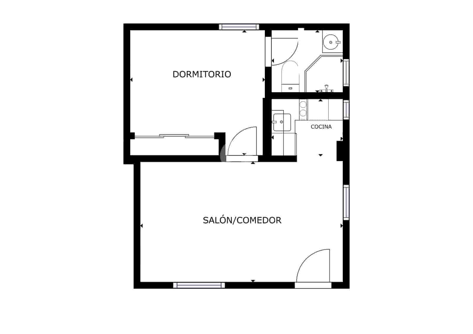 1 bedroom Flat for sale in Malaga city - € 185,000 (Ref: 9976472)