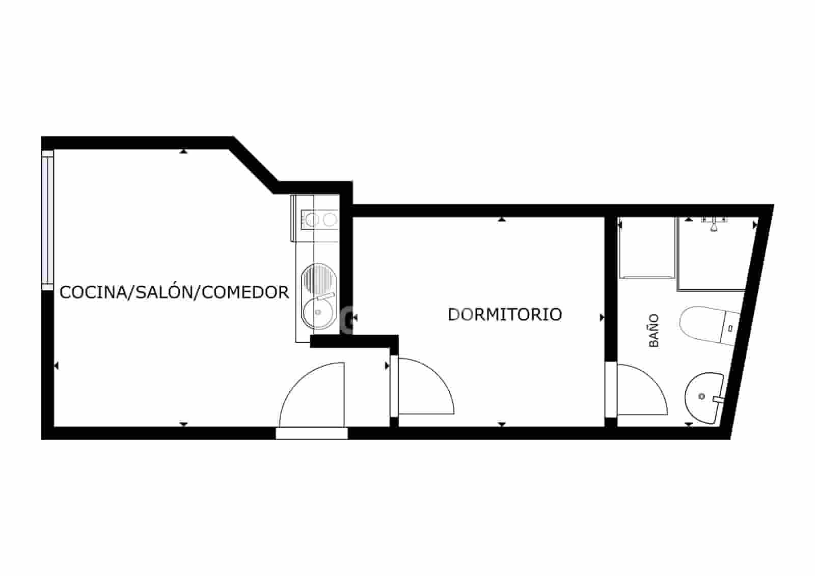 1 slaapkamer Flat te koop in Malaga stad - € 189.000 (Ref: 9976573)
