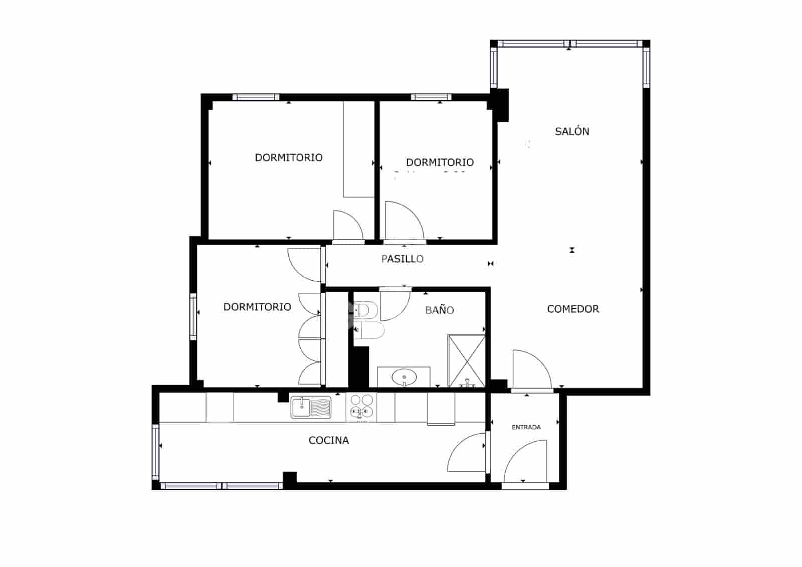 3 soveværelse Lejlighed til salg i Malaga by - € 320.000 (Ref: 9979279)