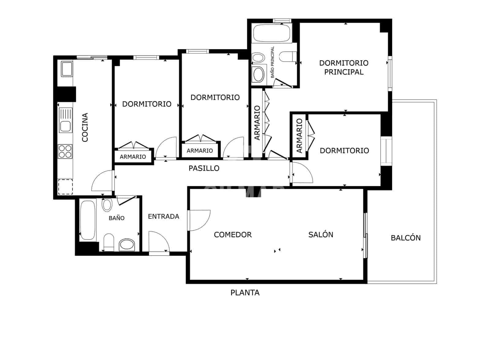 4 Zimmer Wohnung zu verkaufen in Malaga Stadt mit Pool Garage - 795.000 € (Ref: 9989274)