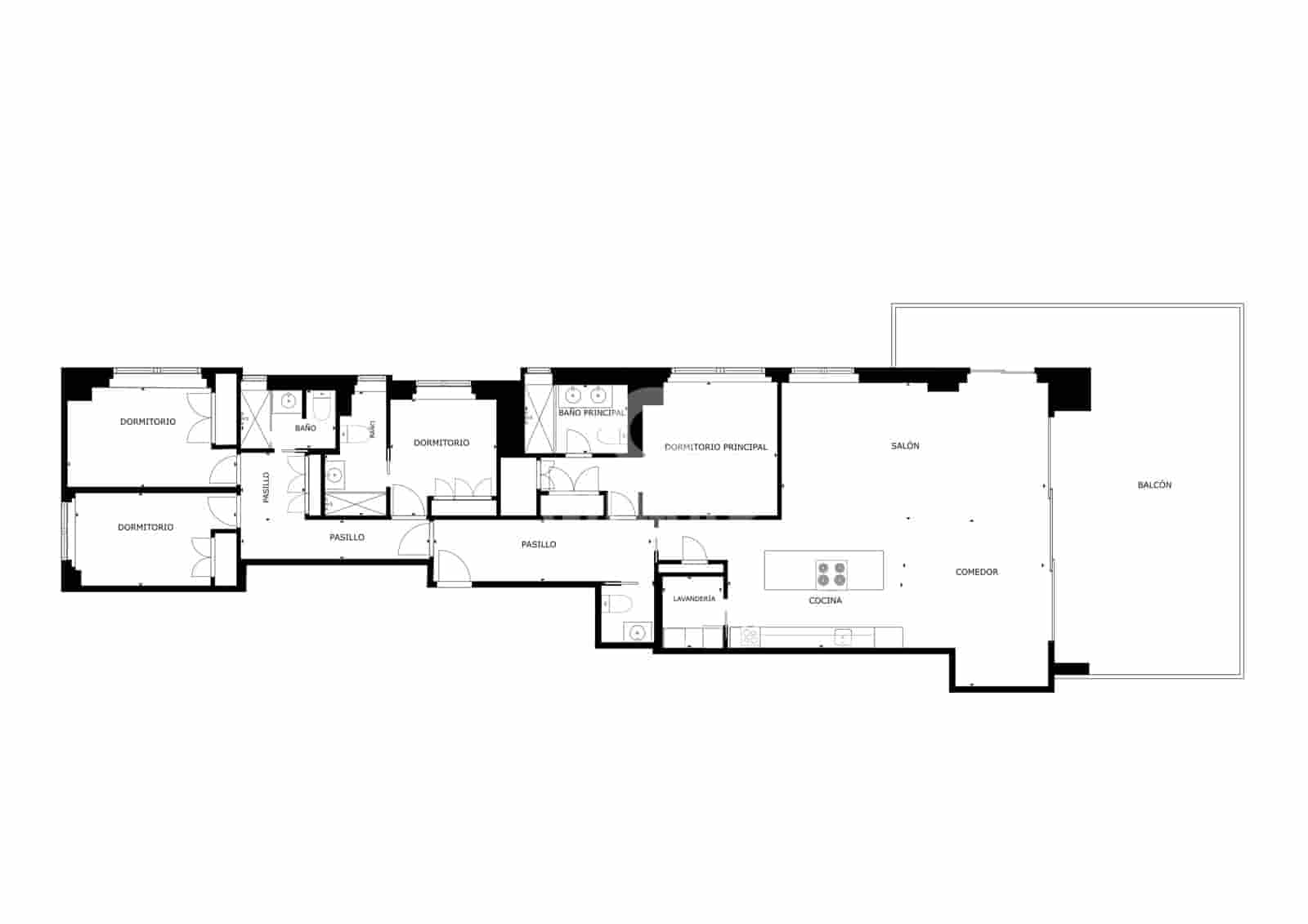 4 sovrum Lägenhet till salu i Malaga stad med pool garage - 2 330 000 € (Ref: 9989878)