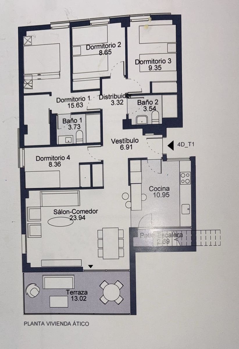 4 quarto Penthouse para venda em Denia com piscina garagem - 550 000 € (Ref: 9844564)