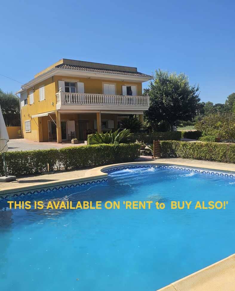 5 bedroom Villa for rent in Xativa with pool - € 2,250 (Ref: 9548471)