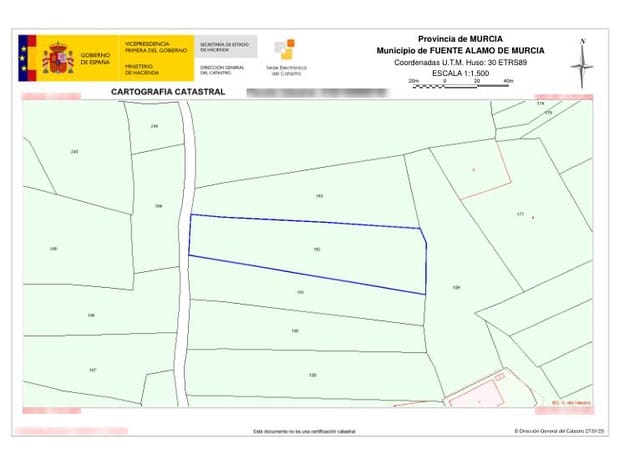 Building Plot for rent in Fuente Alamo de Murcia - € 1,096 (Ref: 8514752)