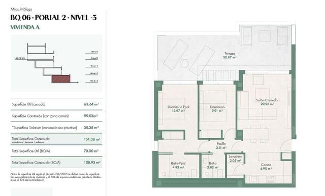 2 soveværelse Lejlighed til salg i La Cala de Mijas, Mijas med swimmingpool garage - € 535.000 (Ref: 9051892)