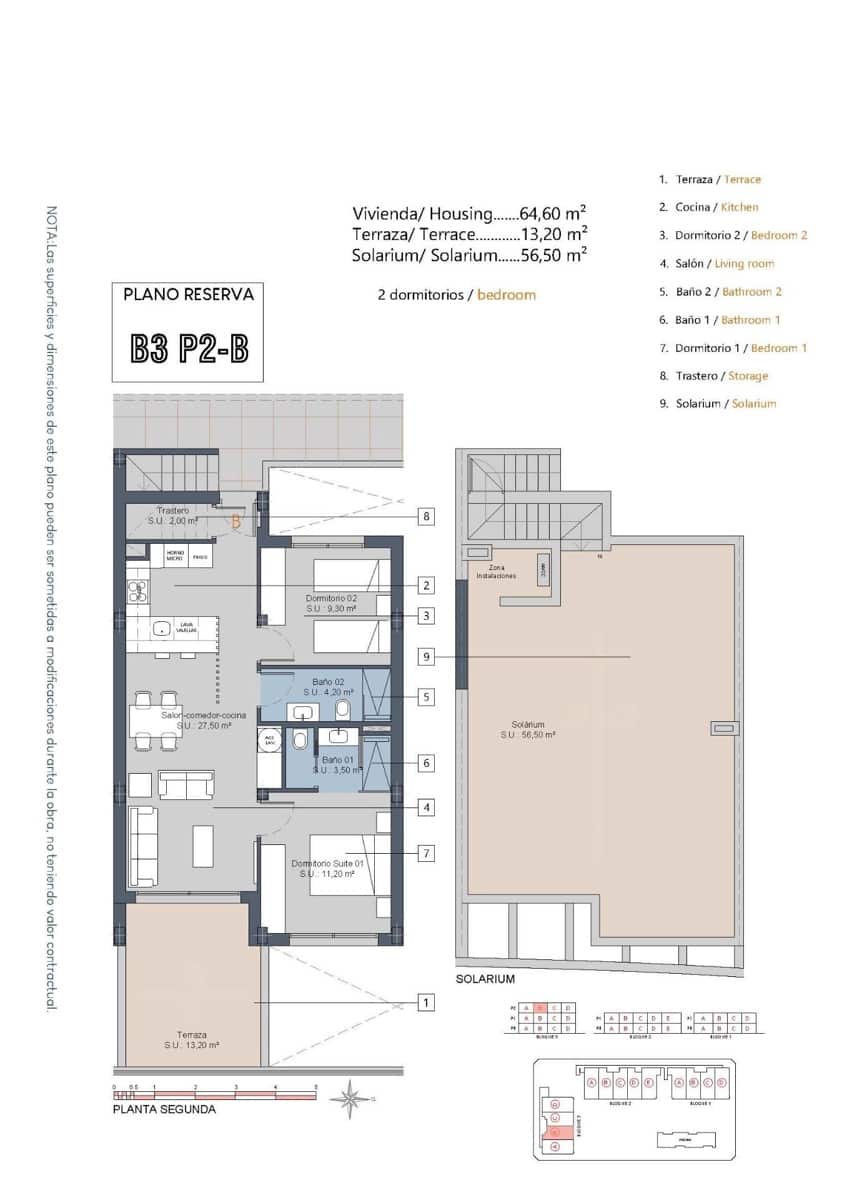 2 soveværelse Lejlighed til salg i Los Alcazares med swimmingpool garage - € 339.000 (Ref: 9052014)