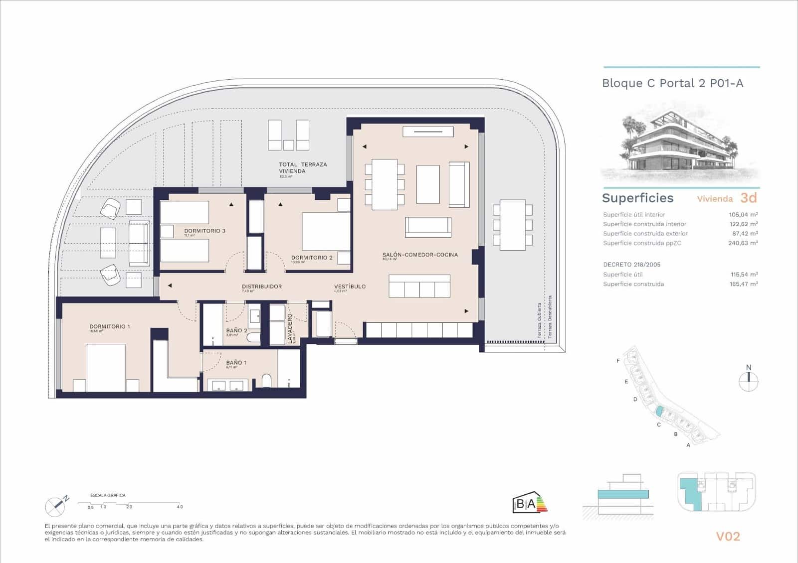 3 soveværelse Lejlighed til salg i Buenas Noches med swimmingpool - € 725.000 (Ref: 9052058)