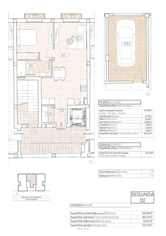 1 Zimmer Apartment zu verkaufen in Hondón de las Nieves mit Garage - 175.000 € (Ref: 9052079)