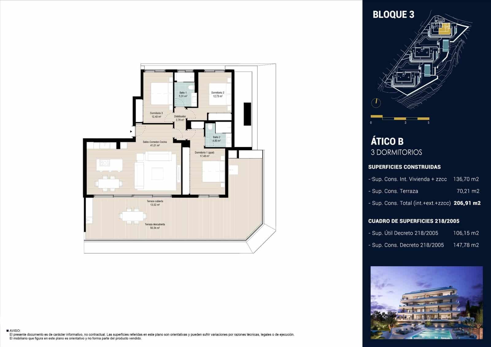 3 sypialnia Apartament na sprzedaż w Fuengirola z basenem - 1 254 200 € (Ref: 9052195)