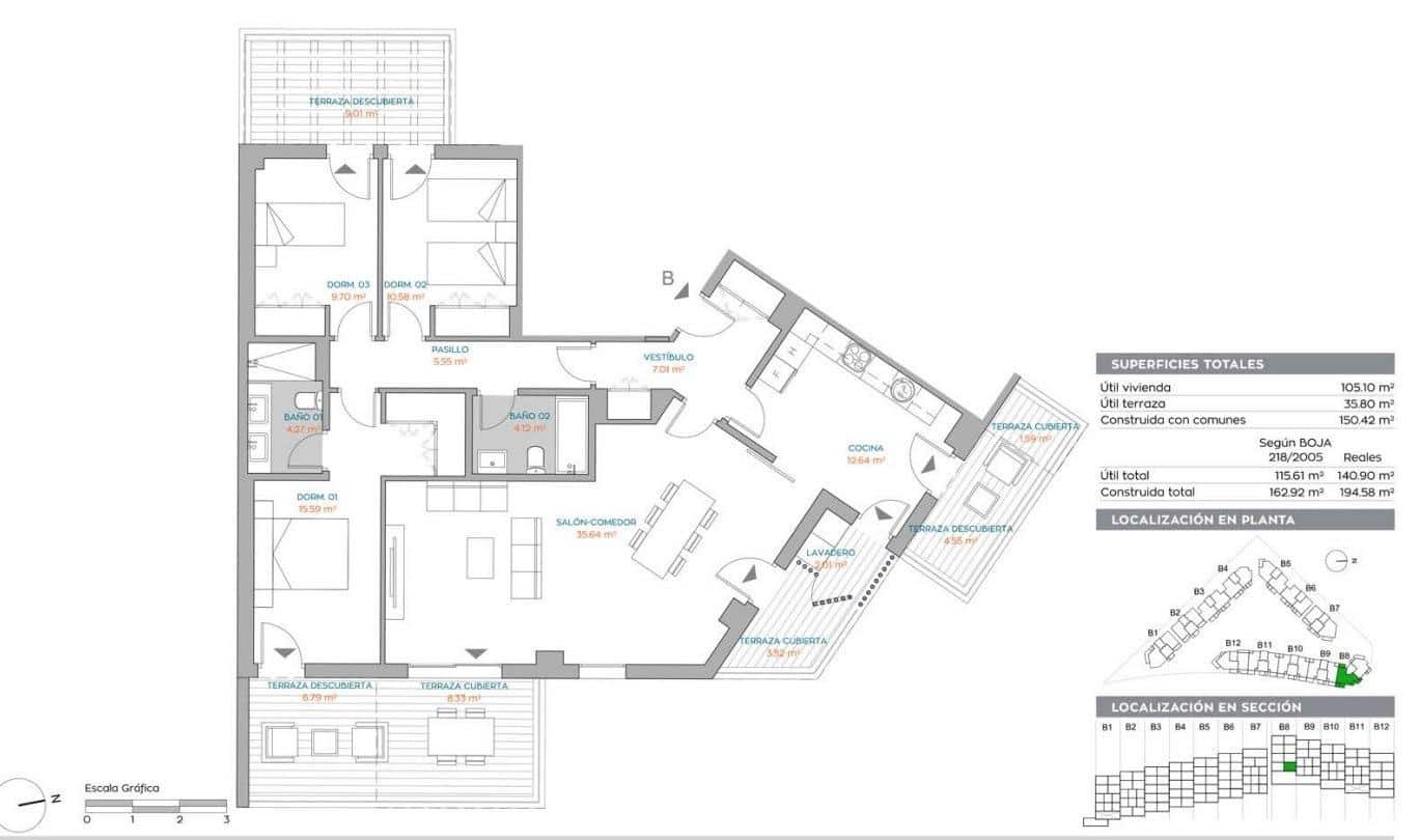 3 soveværelse Lejlighed til salg i Malaga by med swimmingpool garage - € 712.500 (Ref: 9052464)