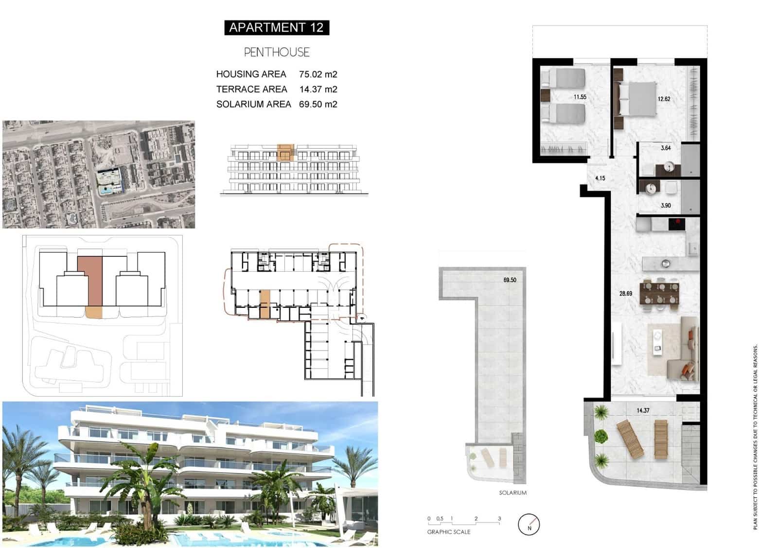 2 sypialnia Apartament na sprzedaż w Orihuela Costa z basenem garażem - 440 000 € (Ref: 9053105)