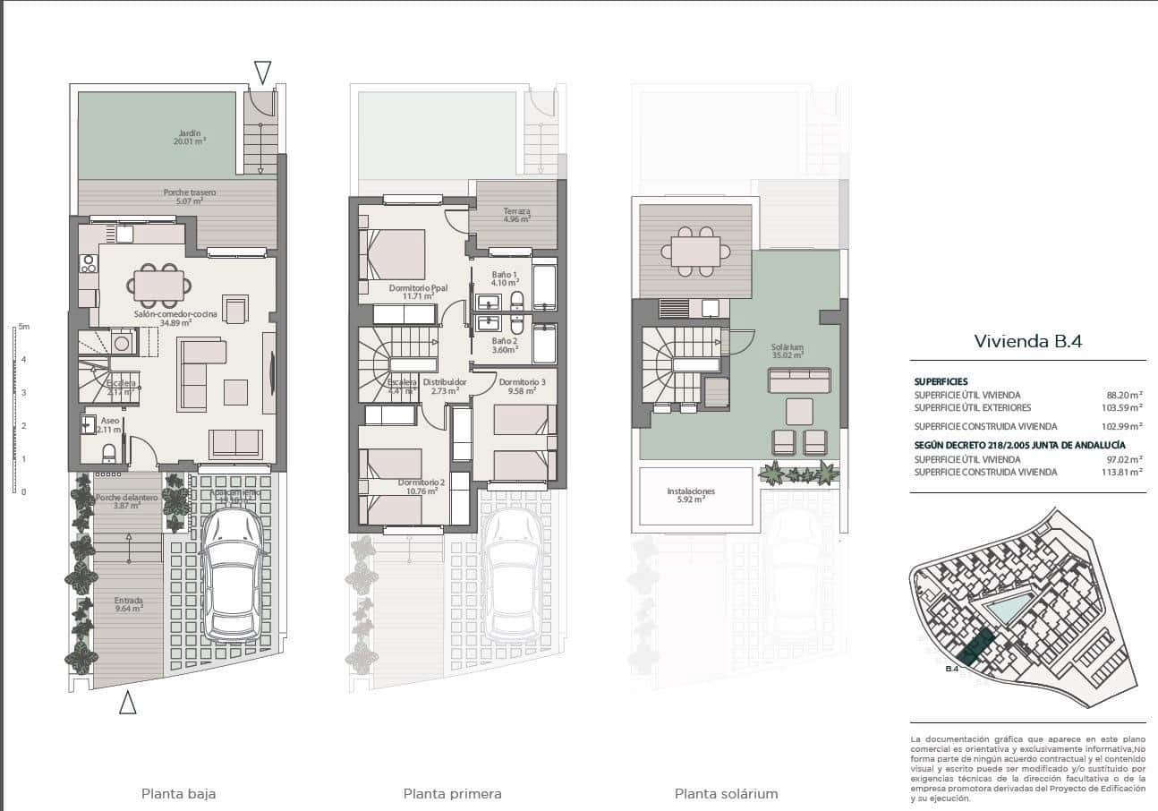 3 soveværelse Byhus til salg i Fuengirola med swimmingpool garage - € 483.000 (Ref: 9053347)