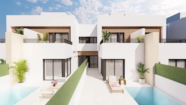 3 soveværelse Semi-Rækkehus til salg i Santiago de la Ribera, San Javier med swimmingpool garage - € 373.000 (Ref: 9117070)