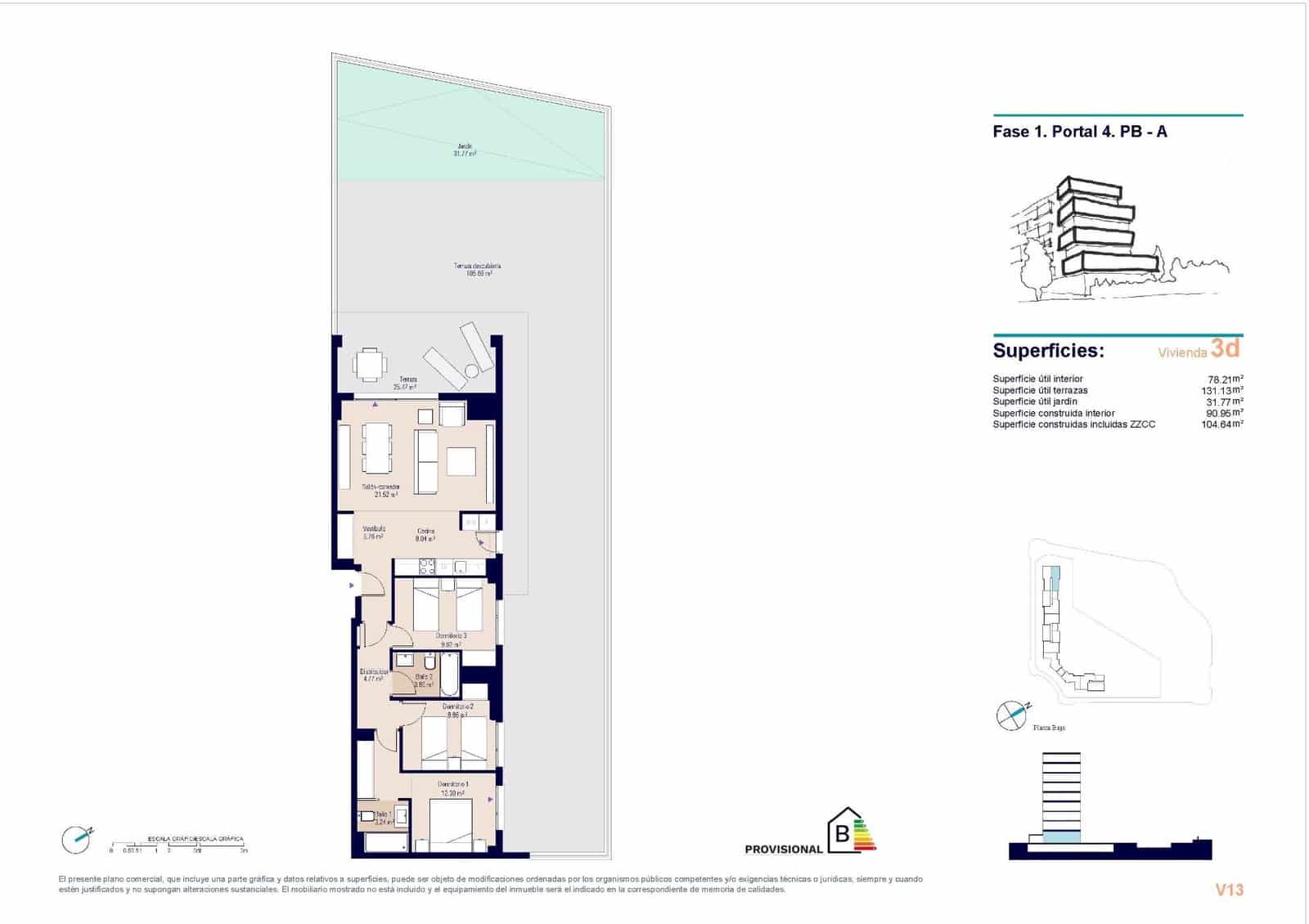 3 soveværelse Lejlighed til salg i Alicante by med swimmingpool garage - € 414.000 (Ref: 9143433)