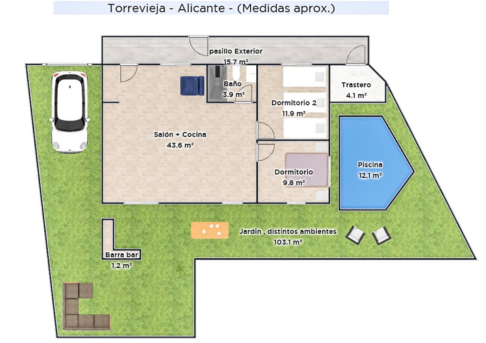 2 camera da letto Villa in vendita in Torrevieja con piscina - 309.800 € (Rif: 9199128)