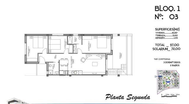 3 sypialnia Apartament na sprzedaż w El Raso, Guardamar del Segura z basenem garażem - 269 000 € (Ref: 9265760)