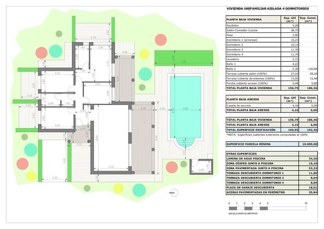 4 sypialnia Willa na sprzedaż w Rodriguillo, Pinoso z basenem - 410 000 € (Ref: 9303111)