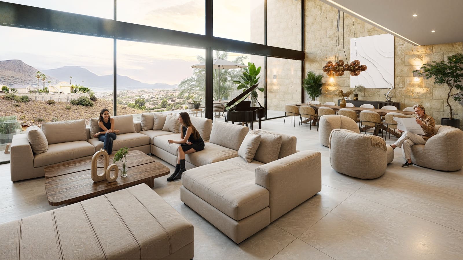 5 sypialnia Willa na sprzedaż w San Fulgencio z basenem garażem - 2 249 000 € (Ref: 9600019)