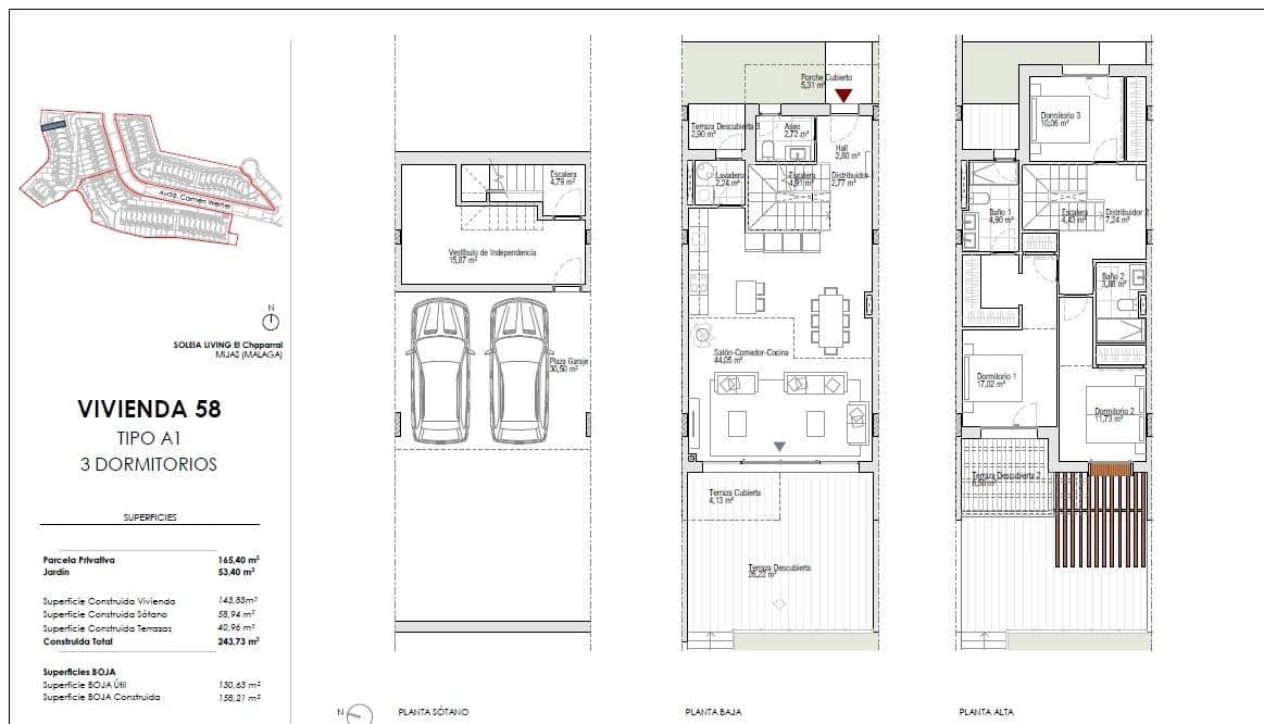 3 bedroom Townhouse for sale in La Cala de Mijas with pool garage - € 949,000 (Ref: 9791738)