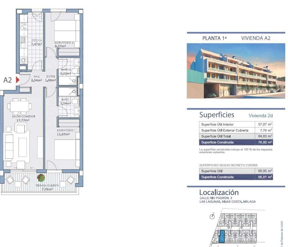 2 Zimmer Apartment zu verkaufen in Mijas Costa mit Pool Garage - 299.000 € (Ref: 9791908)