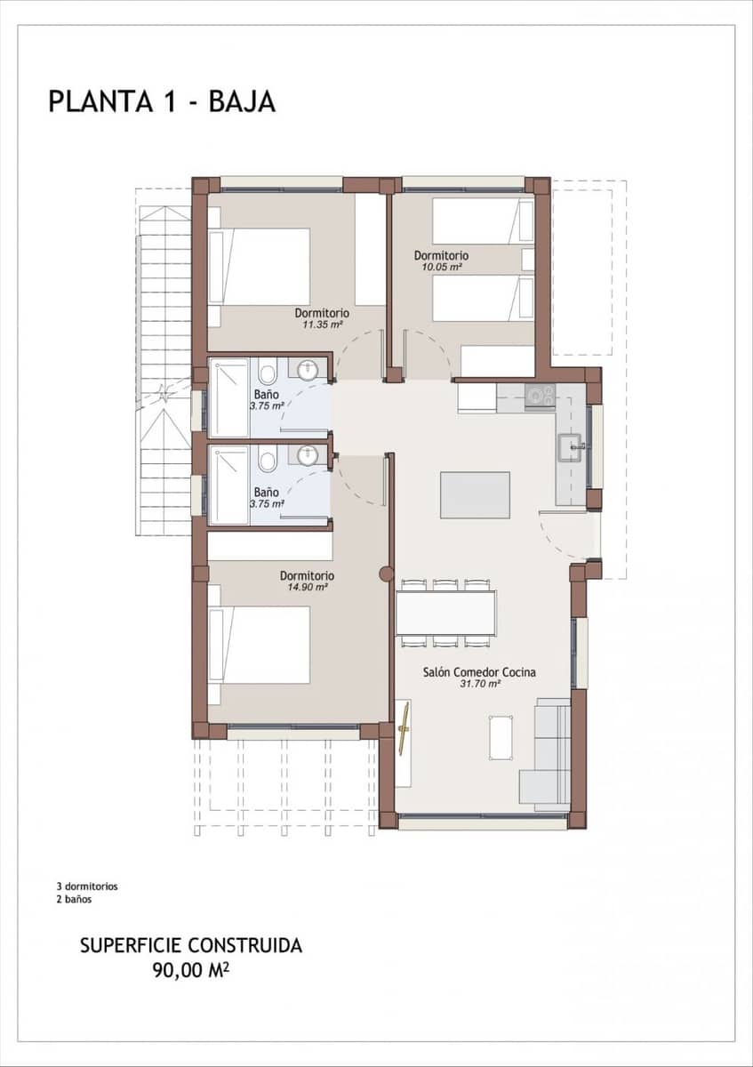 3 chambre Villa/Maison à vendre à Vera avec piscine garage - 429 000 € (Ref: 9792031)