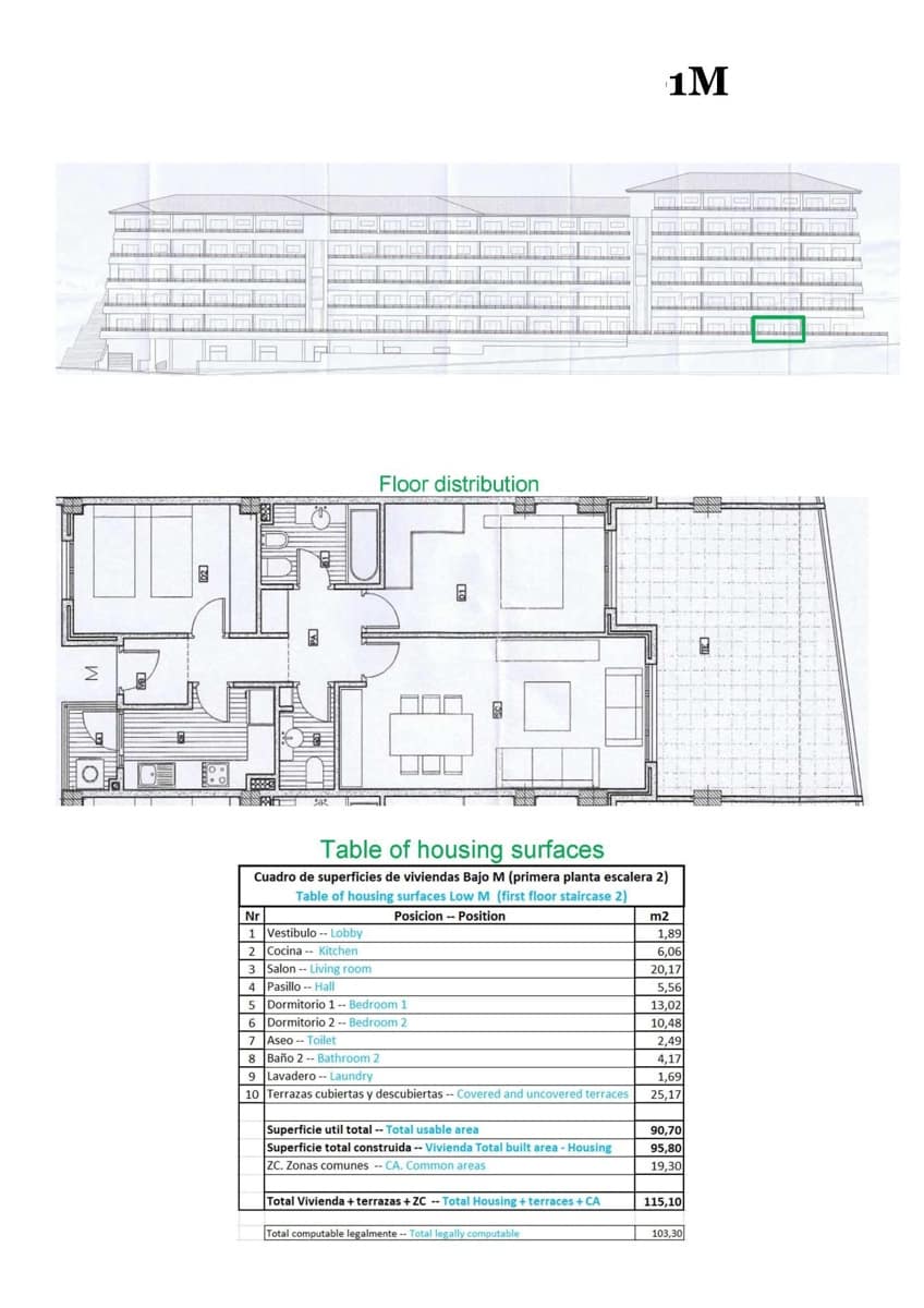 2 soverom Leilighet til salgs i Relleu med svømmebasseng - € 165 000 (Ref: 9792059)