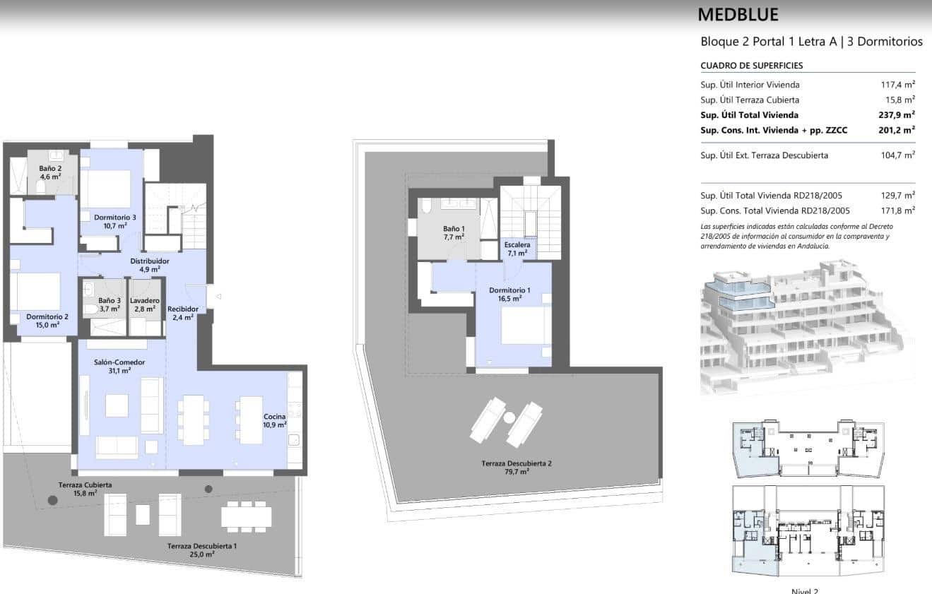 3 camera da letto Appartamento in vendita in Los Monteros con piscina garage - 861.000 € (Rif: 9792151)