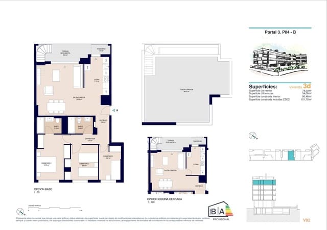 3 sovrum Lägenhet till salu i Alicante stad med pool garage - 406 500 € (Ref: 9792284)