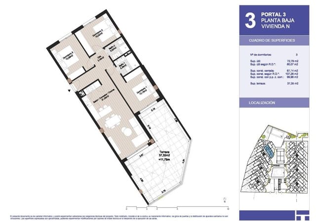 Apartamento de 3 habitaciones en El Morche, Torrox en venta con piscina garaje - 398.000 € (Ref: 9792478)