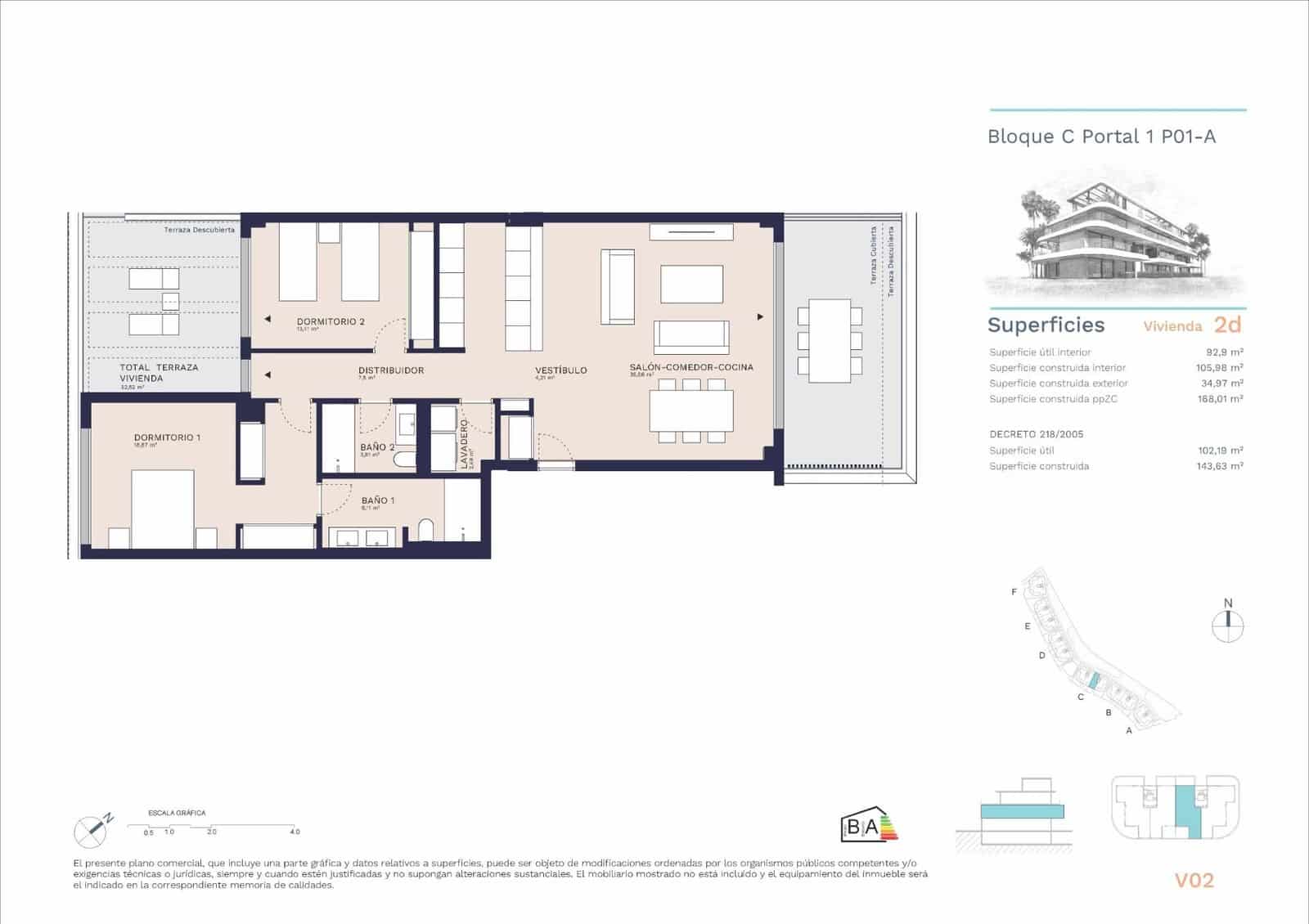 2 makuuhuone Huoneisto myytävänä paikassa Buenas Noches mukana uima-altaan 
autotalli - 569 150 € (Ref: 9792483)