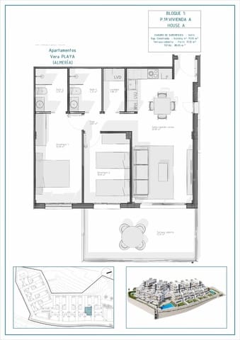 2 chambre Appartement à vendre à Puerto Vera - Las Salinas, Vera avec piscine garage - 225 000 € (Ref: 9792585)