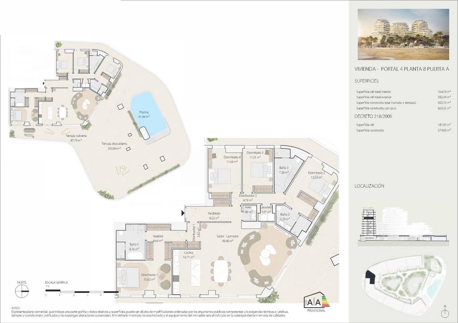 4 camera da letto Appartamento in vendita in Malaga citta con piscina - 3.690.000 € (Rif: 9792611)