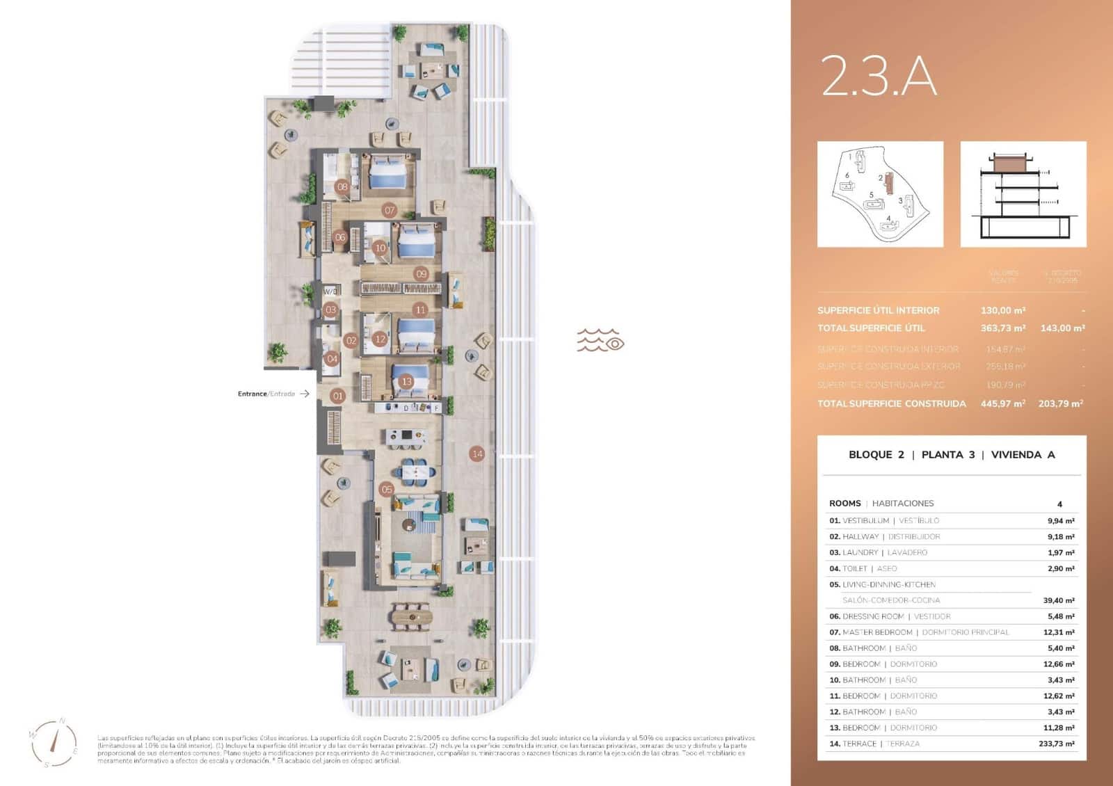 4 makuuhuone Huoneisto myytävänä paikassa Mijas mukana uima-altaan 
autotalli - 1 675 000 € (Ref: 9792794)
