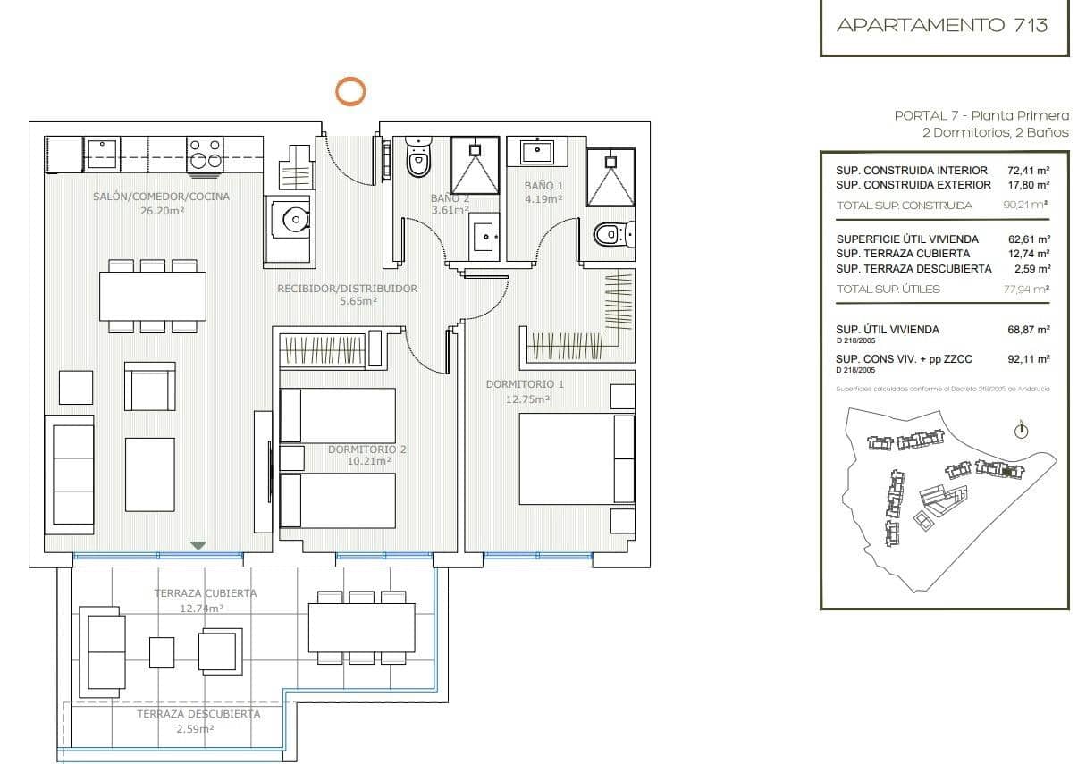 2 soveværelse Lejlighed til salg i Mijas med swimmingpool garage - € 455.000 (Ref: 9792883)