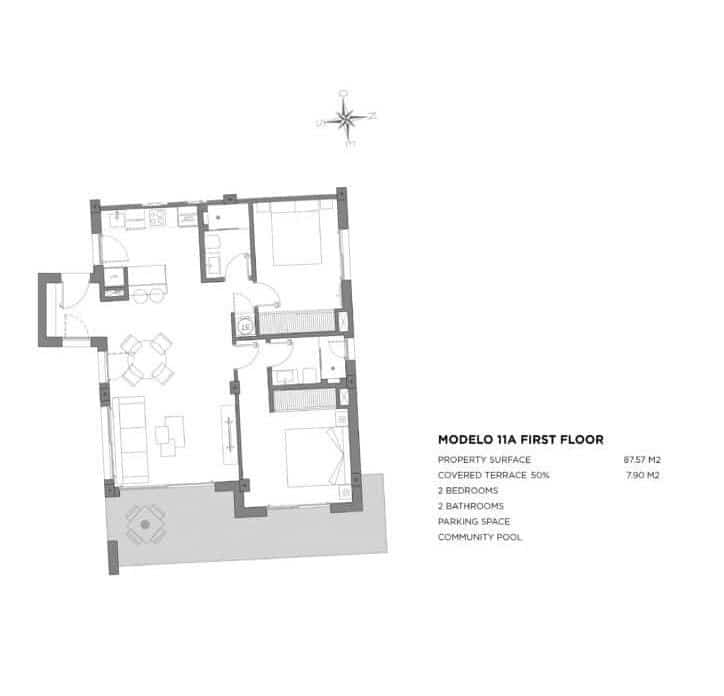 2 slaapkamer Appartement te koop in Los Alcazares met zwembad garage - € 329.000 (Ref: 9793018)