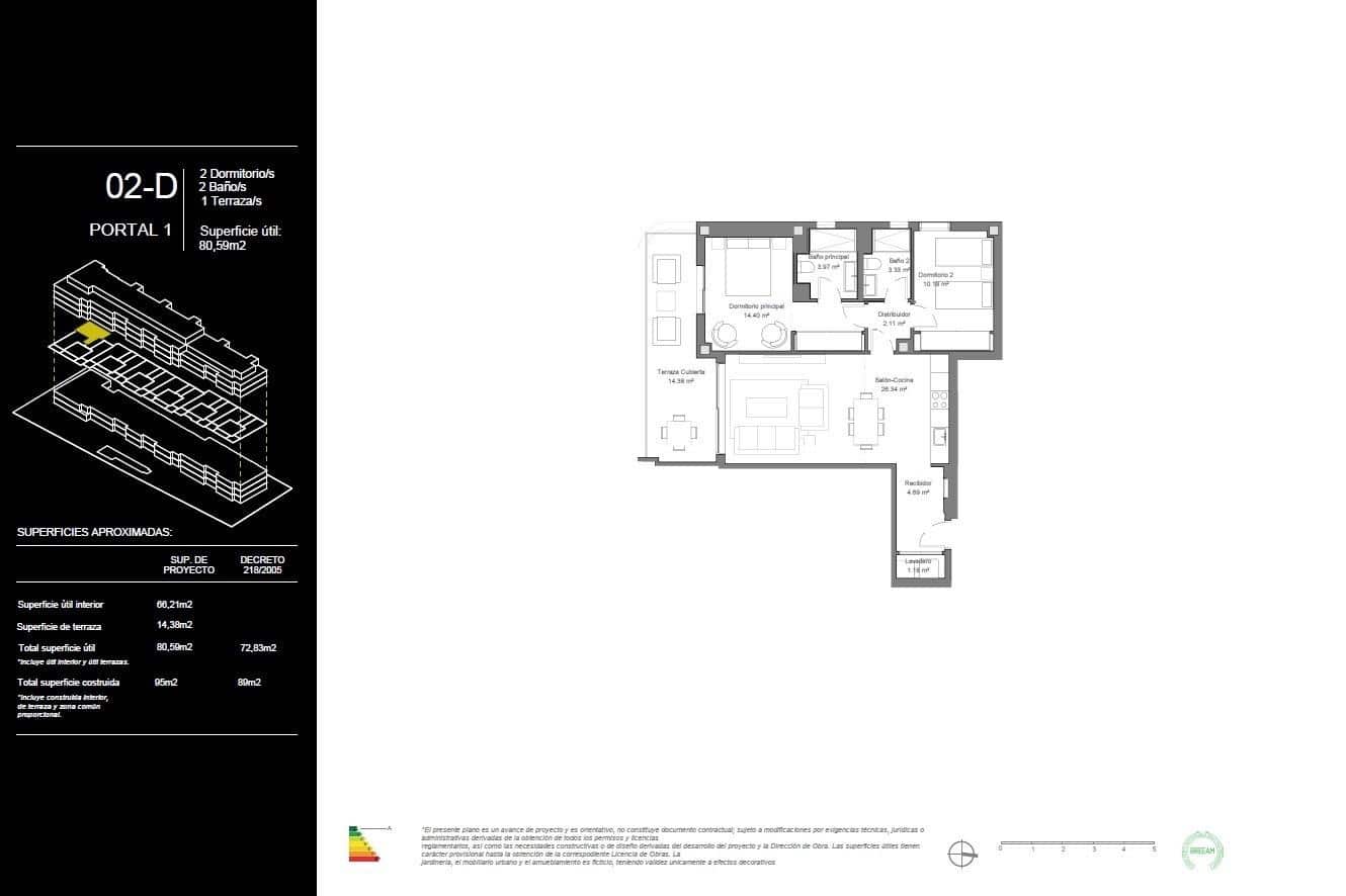 2 soverom Leilighet til salgs i Torremolinos med svømmebasseng garasje - € 440 000 (Ref: 9856084)