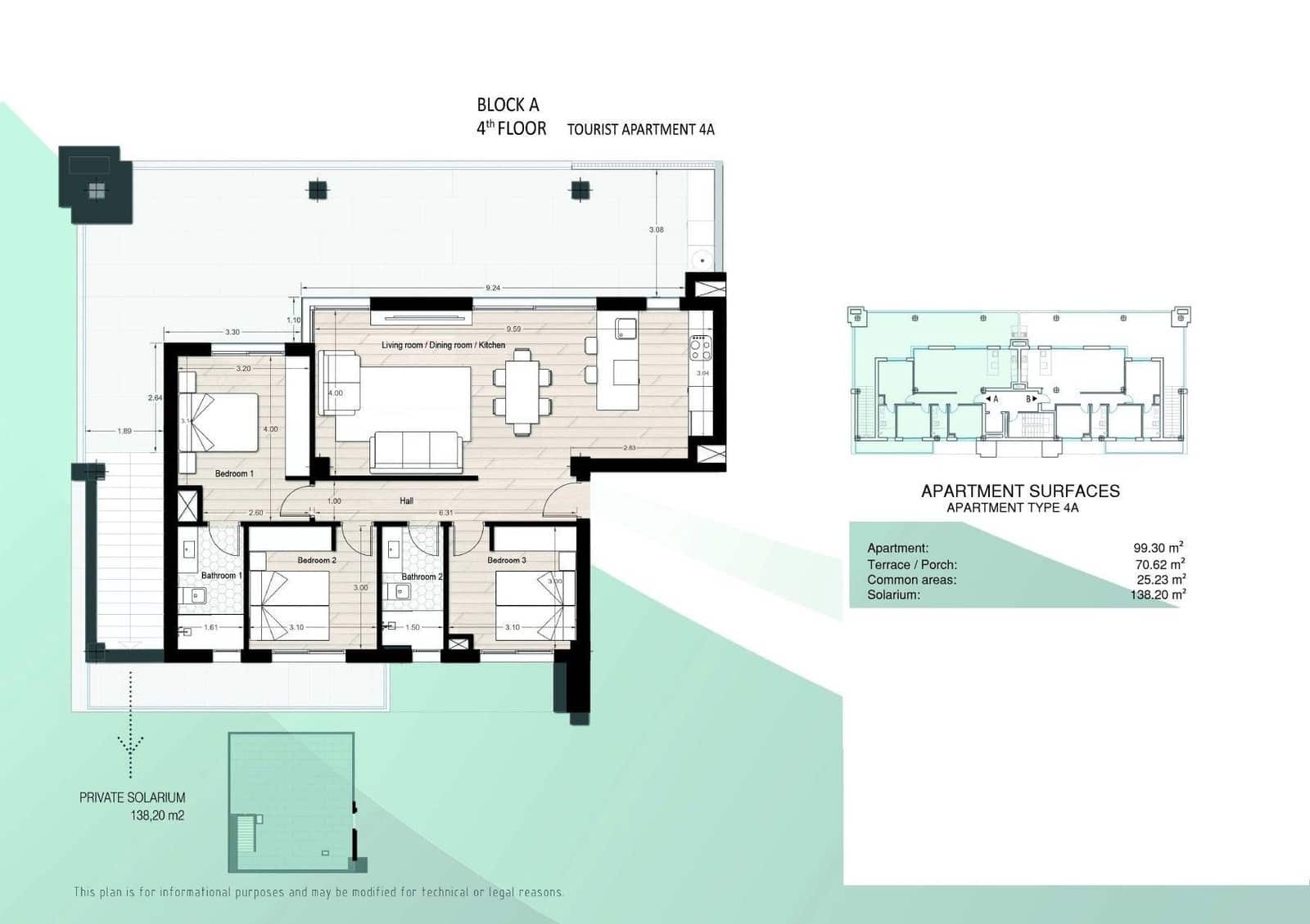 3 bedroom Apartment for sale in Los Narejos with pool - € 449,900 (Ref: 9857046)