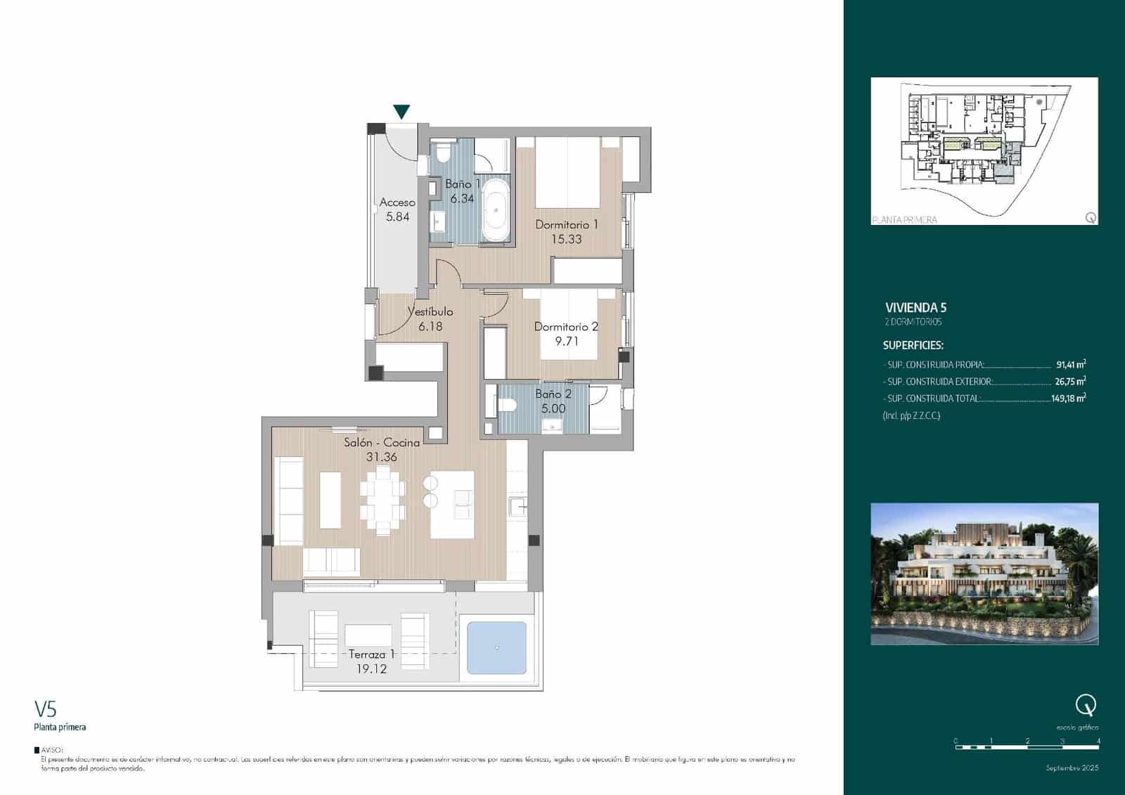 2 soverom Leilighet til salgs i Marbella med svømmebasseng garasje - € 698 000 (Ref: 9857090)