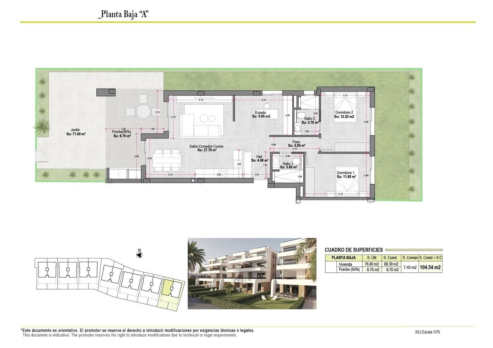 2 bedroom Apartment for sale in Alhama de Murcia with pool garage - € 243,600 (Ref: 9857169)