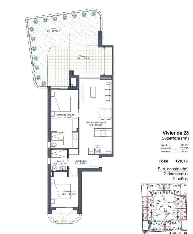 2 chambre Appartement à vendre à Ciudad Quesada avec piscine garage - 364 000 € (Ref: 9891786)