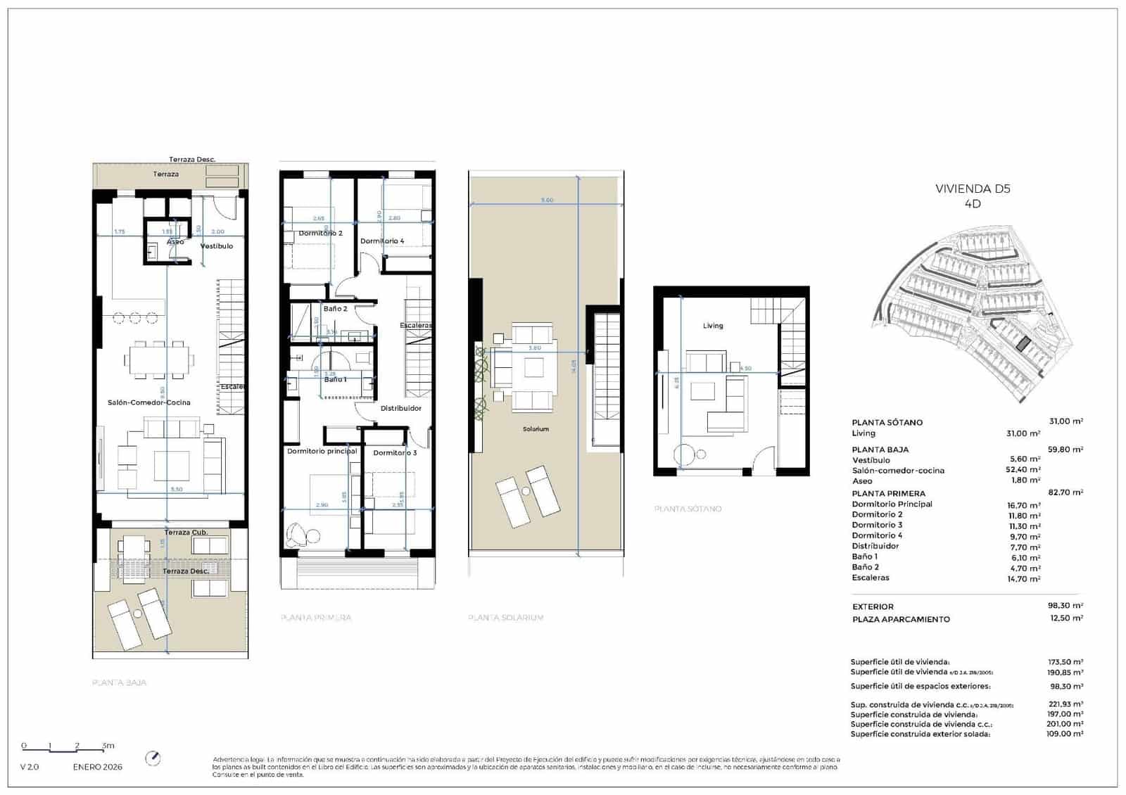 4 soverom Hus til salgs i Mijas med svømmebasseng garasje - € 773 000 (Ref: 9974785)