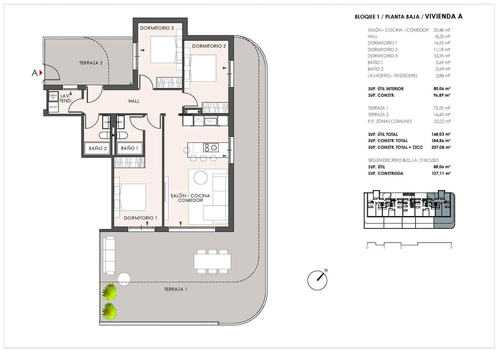 3 soveværelse Lejlighed til salg i Fuengirola med swimmingpool - € 496.000 (Ref: 9974849)