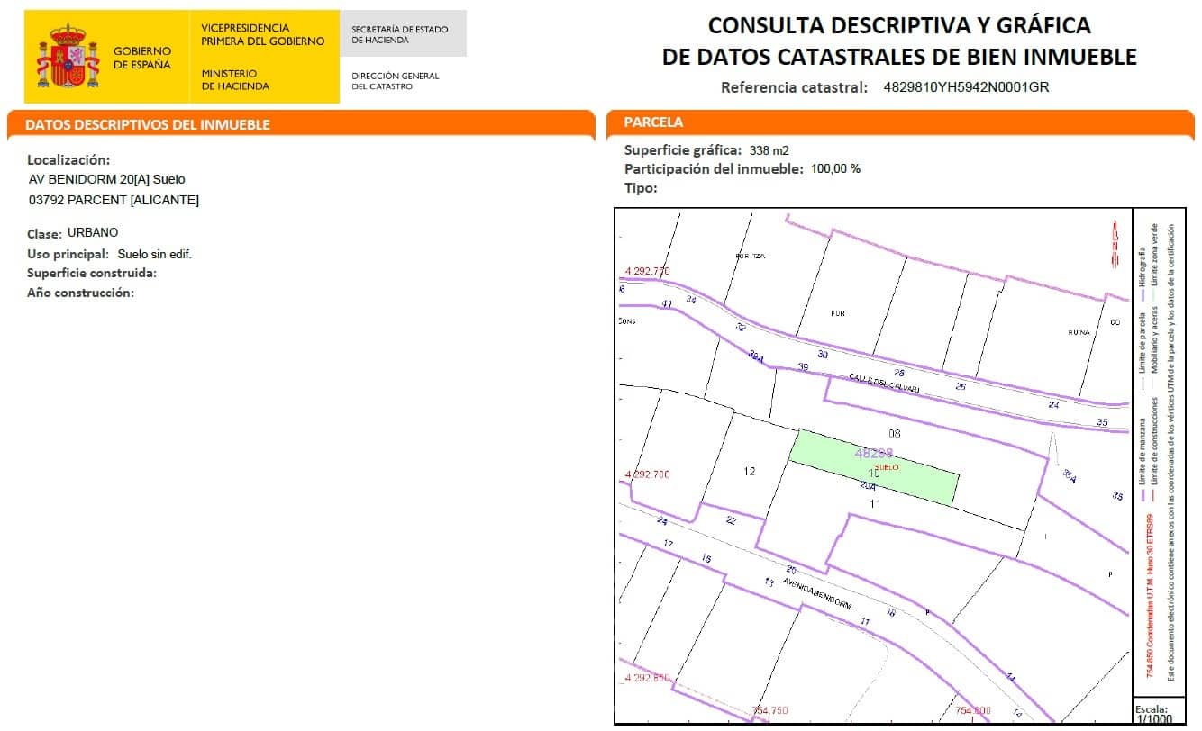Byggegrund til salg i Parcent - € 120.000 (Ref: 8695783)